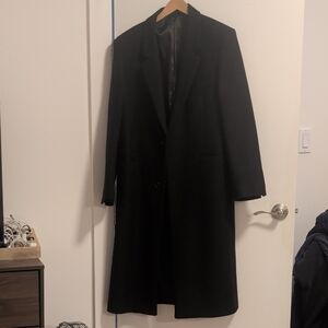 Cos Classic Black Men's Wool Coat